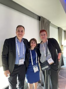 Doctors David Martino and Fransesca Morgante together with Dystonia Europe President Edwige Ponseel